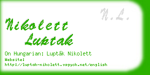 nikolett luptak business card